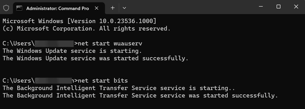 رفع خطای بهروزرسانی ویندوز 11 در 6 مرحله ساده 32 Commands to restart Update and BITS services رفع خطای بهروزرسانی ویندوز 11 در 6 مرحله ساده تیر 1405 31