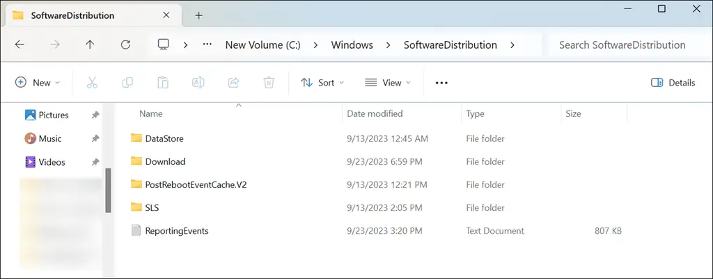 رفع خطای بهروزرسانی ویندوز 11 در 6 مرحله ساده 30 delete the contents of SoftwareDistribution folder رفع خطای بهروزرسانی ویندوز 11 در 6 مرحله ساده تیر 1405 29