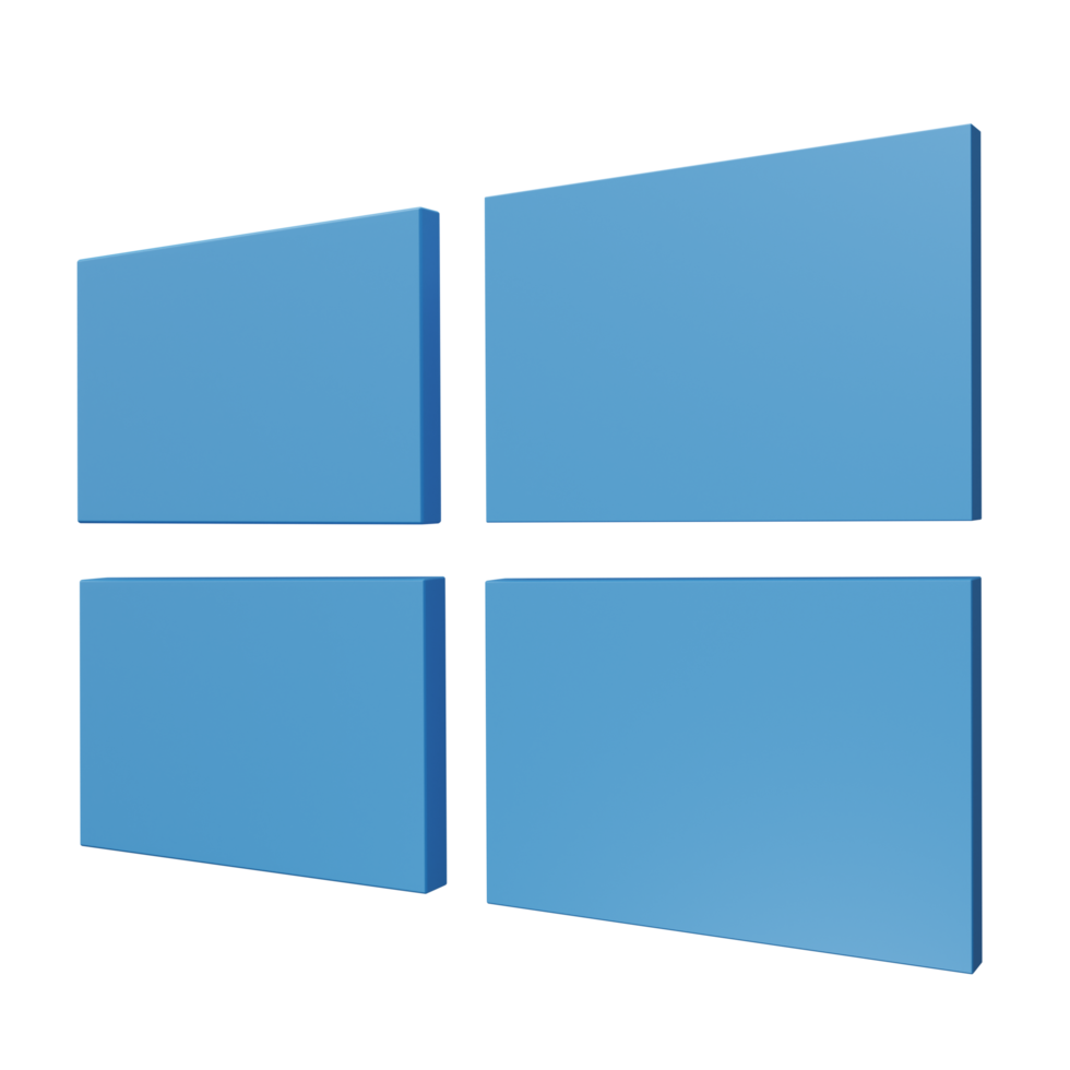 خرید لایسنس اورجینال ویندوز 4 3d windows top brand operating system logos isolated on transparent background free png خرید لایسنس اورجینال ویندوز اسفند 1404 3